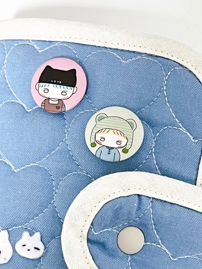 25mm 원형 아기뚜양이 핀버튼