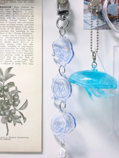 (Keyring) Swimming jellyfish keyring