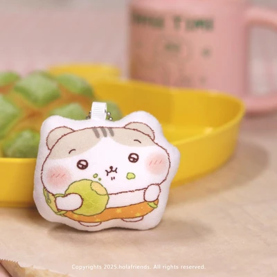 메론빵 햄찌 쿠션 키링