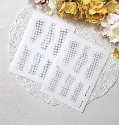 빈티지 그리드 스티커 2종 set