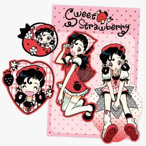 [조각스티커] Sweet Strawberry 조각스티커팩