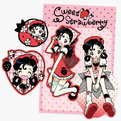 [조각스티커] Sweet Strawberry 조각스티커팩
