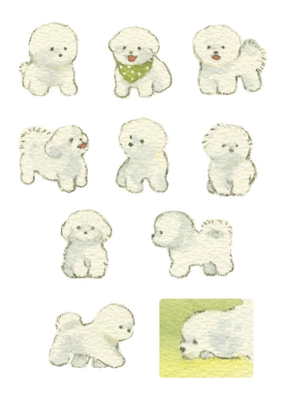 비숑 스티커