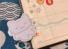 B급)지친냥이 아크릴 양면집게