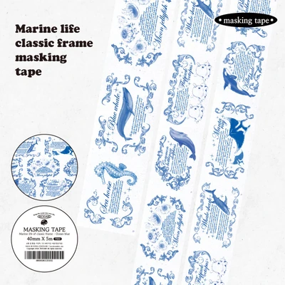 (Tape) Marine life classic frame masking tape