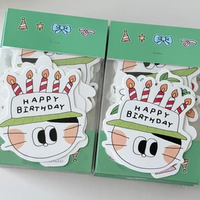 [30%] 생일축하 모양엽서 세트 