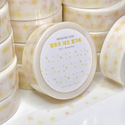 옐로우 데코 별가루 마스킹테이프