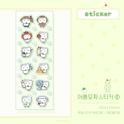 -ˋˏNEW!ˎˊ- [스티커] 여름모짜② (투명스티커)