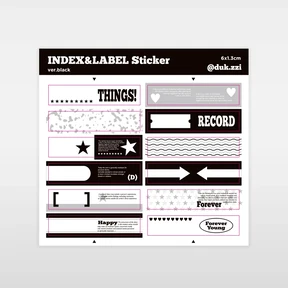 Index&Label Sticker - Black