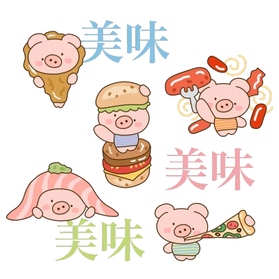 미미 美味 돼지 반팔티