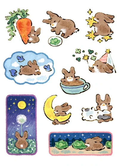 코코아토끼의 꿈 스티커