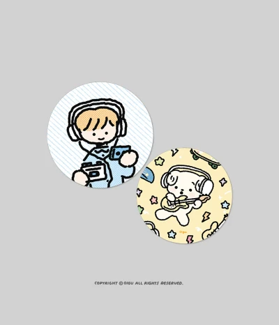 제이&치즈 핀뱃지 세트