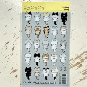 귀여운 소심한고양이들 투명스티커 3000원