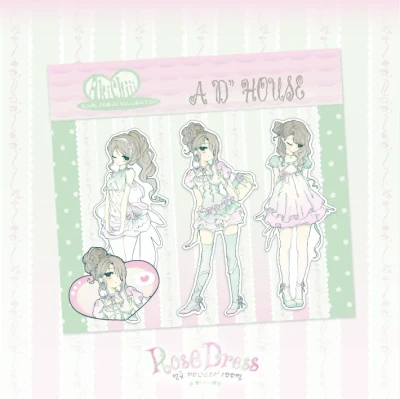Rose Dress : sticker lookbook