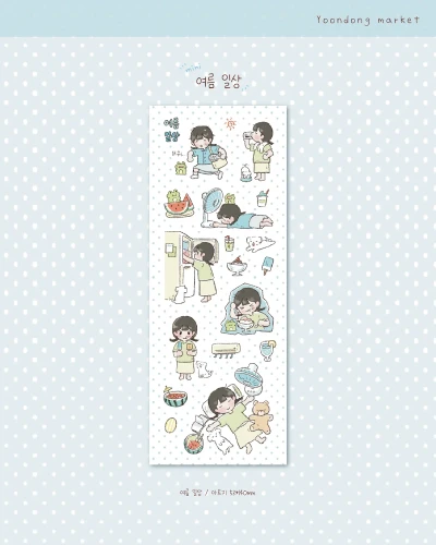 [신상] 여름 생활 미니 씰스티커