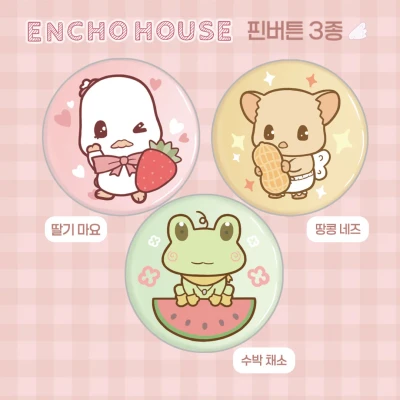 캐릭터 핀버튼3종