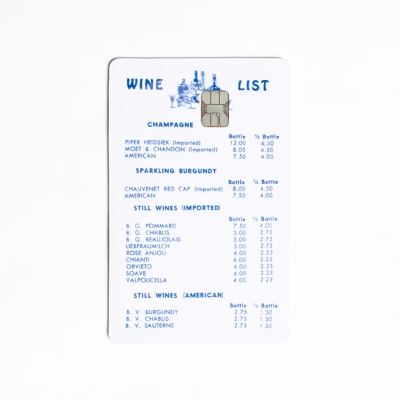 HOW MAGIC ENDS - WINE LIST (카드 스티커)