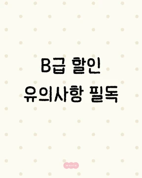 [B급] 할인 