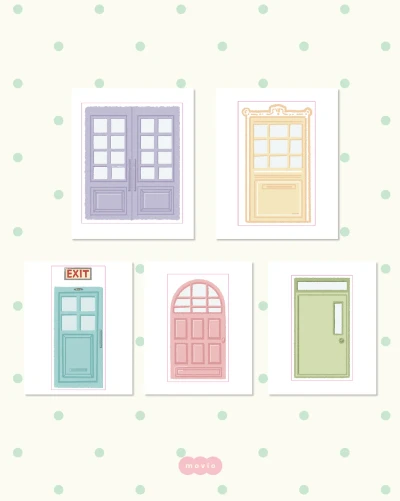 [모조지 스티커] The Door set