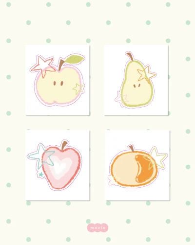 [모조지 스티커] The Fruit set