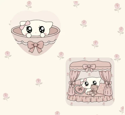 Dream Cottage 시리즈 글리터 핀뱃지 2종