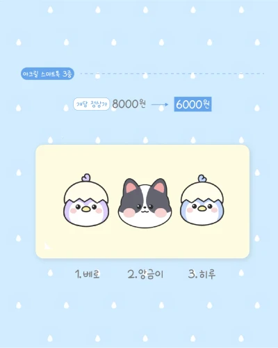 (단종) 아크릴 스마트톡 3종