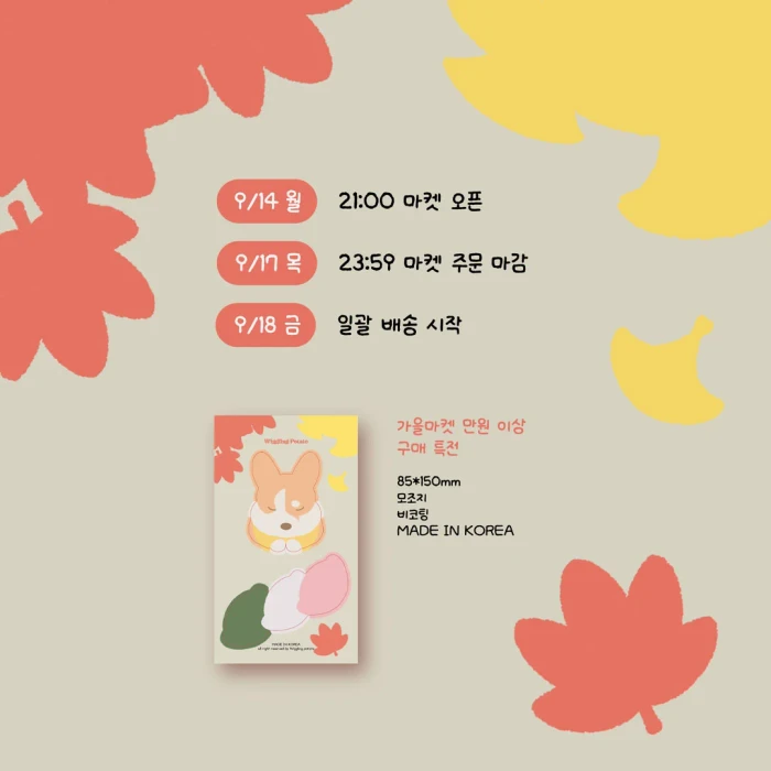 꼬물감자 위글링 포테이토 9월 가을마켓