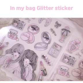 ln my bag 글리터 칼선 스티커