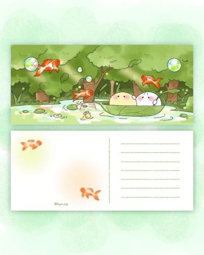 금붕어와 동둥이 엽서