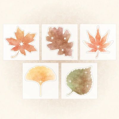 NEW☆໒꒱ 낙엽채집 모조지팩 Leaf Archive 