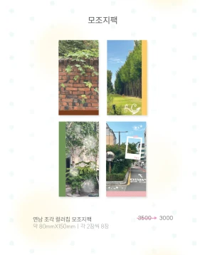 연남 조각 컬러칩 모조지팩