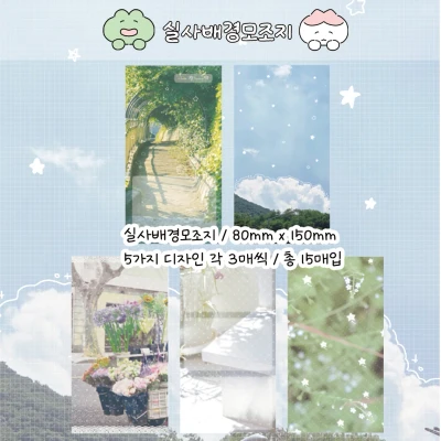 ★신상★ 실사 배경 모조지 (15매입)