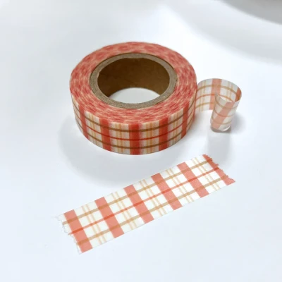 [10% SALE] classic check red masking tape