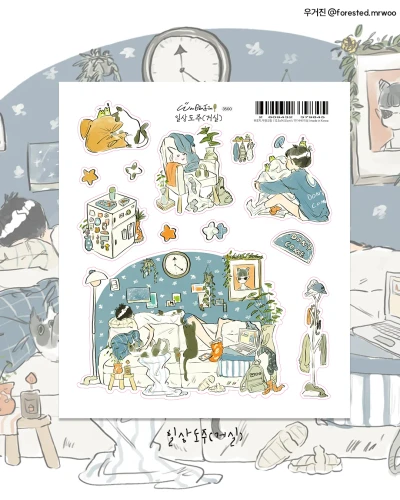 (NEW)2609-일상도주 시리즈(개별/스티커세트)