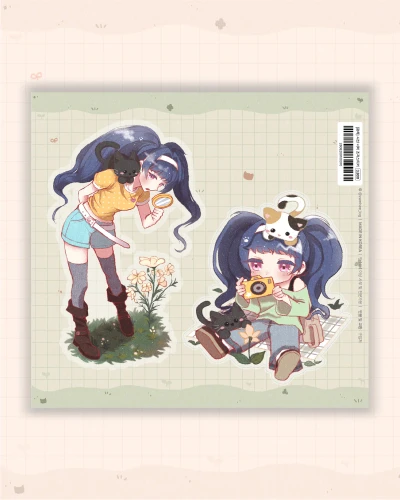 🐱시선 너머 조각스티커🐈
