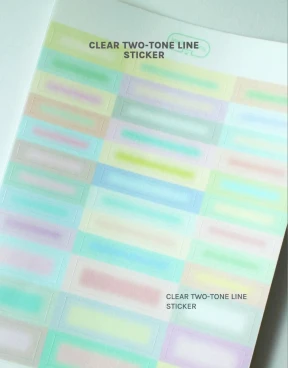 Clear Two-Tone Line Sticker 투명 투톤 라인스티커 2000원→1800원