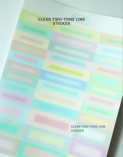 Clear Two-Tone Line Sticker 투명 투톤 라인스티커 2000원→1800원