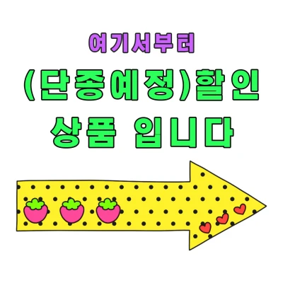 단종 예정 상품