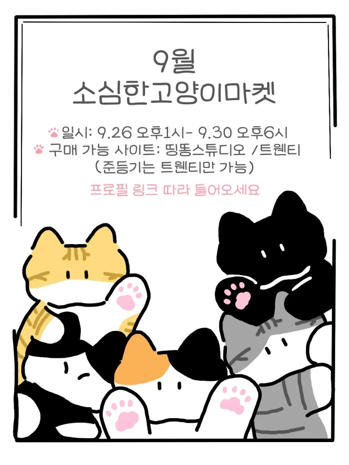 소심한고양이 9월마켓