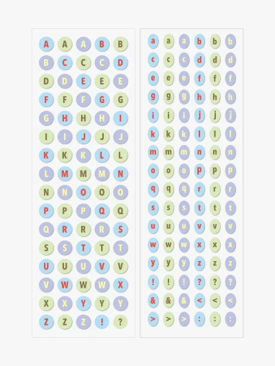 Alphabet Sticker (4 Designs)