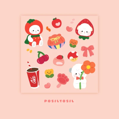 🍓 딸기무드 스티커