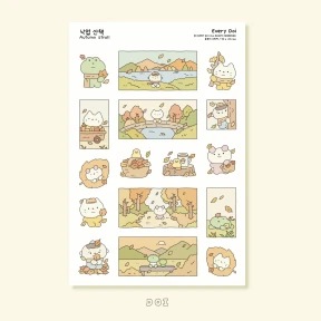 낙엽산책 스티커