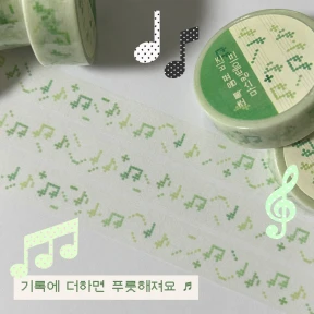 10월 신상_초록 음표 비즈 마테