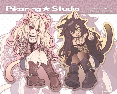 GALS♥CATS! 조각스티커