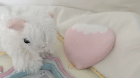 [핀버튼]하트 딸기 말랑이 핀버튼