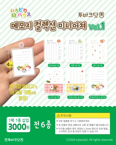 [NEW] 메모지 미니어쳐 랜덤 키링