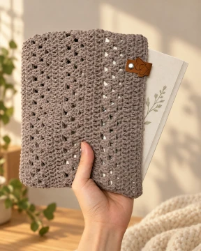 [핸드메이드] 가을 코바늘 북파우치 20x25cm 8색 / 책·다이어리·노트 파우치
