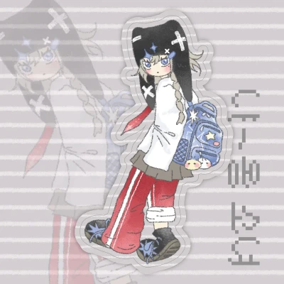 냐-옹 소녀 조각스티커🐈⬛