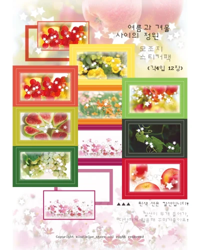여름과 겨울 사이의 정원 모조지 스티커팩