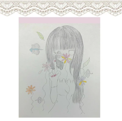 물 속의 코스모스 엽서